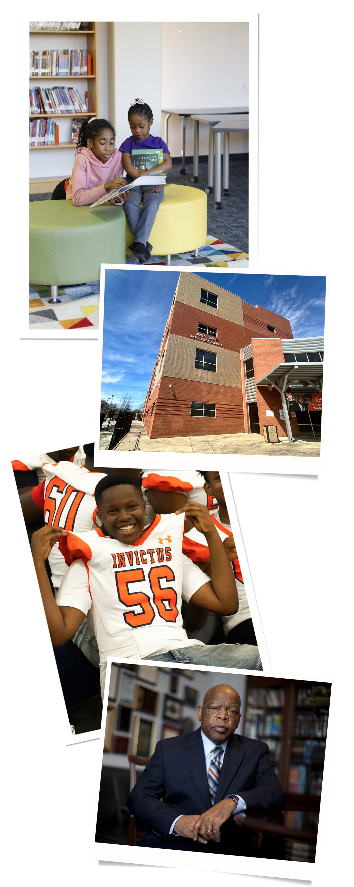 Front of John Lewis Invictus Academy building